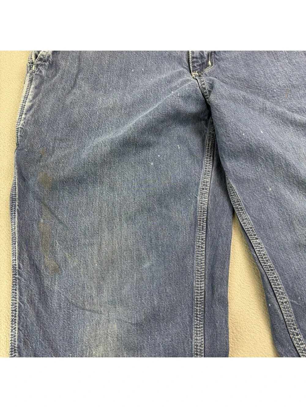 Vintage Carhartt Carpenter Denim Jeans Size 34 x 26 in. (Cut Cuffs) Dungaree Fit